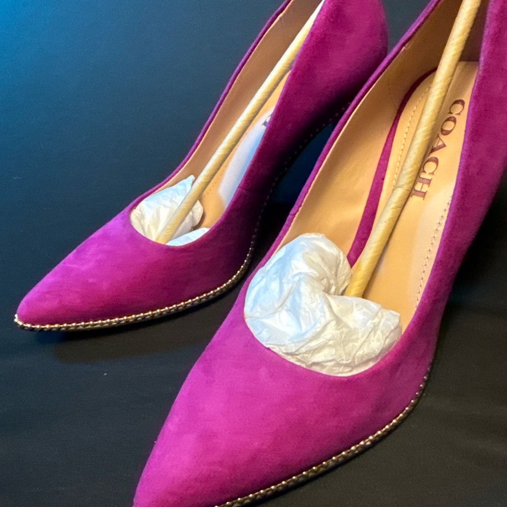 Coach Women's Vibrant Purple Heels